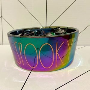 Rae Dunn- Halloween SPOOKY bowl - Black Luster